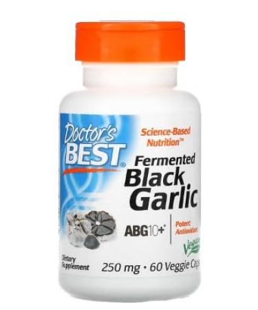 Doctor's Best Fermented Black Garlic - 60 Vegetable Capsules | Cardiovascular Health Support