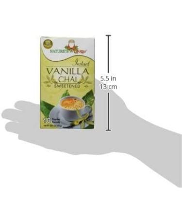 Nature's Guru Instant Vanilla Chai Tea Drink Mix - 10 Count Single Serve Packets - On-the-Go Drink - 8.82oz Pack - Sweetened - Vanilla Flavor - Buy Online on GoSupps.com