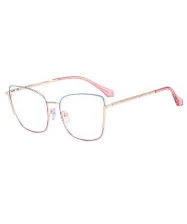 Metal Eyeglasses Reading Glasses Sturdy Anti Blue Light Blocking Computer Readers Clear Vision Flat Light Mirror 2.50 C2