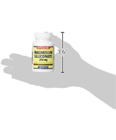 Optimum Magnesium Gluconate Tablets 250mg - 100 Count | Essential Mineral Supplement - Buy Online on GoSupps.com