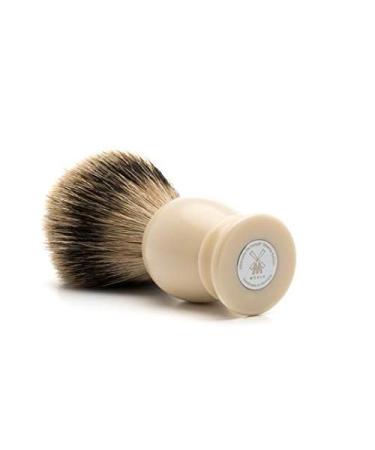 M HLE Classic Silvertip Badger Shaving Brush - Medium Ivory Resin Handle | Handmade Luxury Shaving Essentials - Buy Online on GoSupps.com