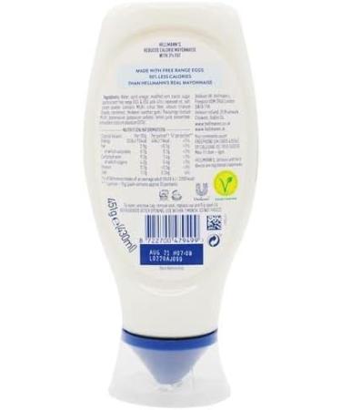 Hellmann's Lighter than Light 100% recycled plastic bottle Mayonnaise light mayo for sandwiches wraps and salads 430 ml (Pack of 4) - Buy Online on GoSupps.com