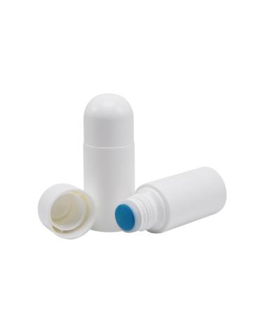 4 Pcs 50 ml Sponge Head Plastic Bottles Liquid Applicator Bottles with Sponge Refillable Deodorant Bottles for Cosmetic Essential Oil