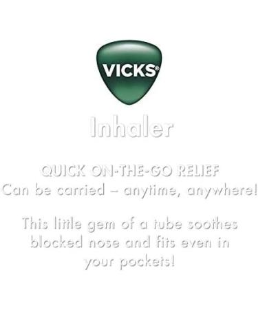 KRUM Vicks Inhaler Portable Nasal Inhaler Non-Medicated Soothing Vapors to Breathe Easy Menthol Scent 2 Inhalers - Buy Online on GoSupps.com