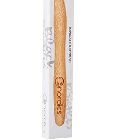 Nordics Organic Eco Toothbrush - Bamboo with Activated Carbon Bristles for Sustainable Dental Care - Buy Online on GoSupps.com