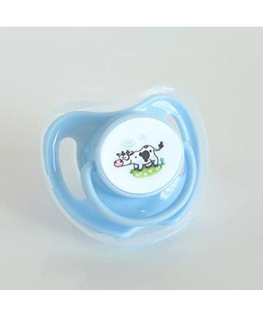 Greatangle-UK Baby Silicone Pacifier - Butterfly Shape with Hygienic Cap & Animal Pattern - Blue | Safe & Stylish Infant Feeding Essentials - Buy Online on GoSupps.com