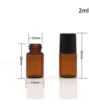 12Pcs 2ml Essential Oils Roller Bottles Mini Empty Roll-on Bottles with Stainless Steel Roller Balls and Black Cap Cosmetic Makeup Storage Vials For Fragrance Perfume Aromatherapy - Buy Online on GoSupps.com