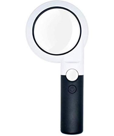 Magnifier Handheld 11 Led Lights 5X 20X Double Lens High Magnification Identification Antiques Elderly Reading Newspaper Magnifying Glass Lofty Ambition