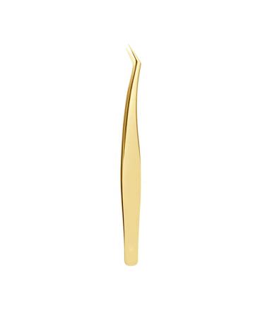 Grafted Eyelash Tweezers High-Precision Flowering Tweezers Multi-Functional False Eyelashes Tweezers Tool Special Tweezers for Eyelashes 4 Styles (Golden Feather Clip)