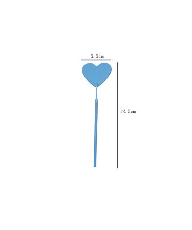 2-Piece Heart Shape Eyelash Extension Mirror Set - Detachable Stainless Steel Lash Inspection Mirror for Makeup - Blue - Buy Online on GoSupps.com