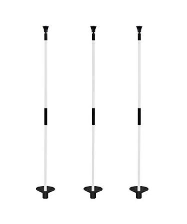 KINGTOP Golf Flagstick Practice Putting Green Flag Stick for Yard Golf Pole Pin Flagpole Portable 2-Section Design All 3 Feet White Flagpole-3 Pack