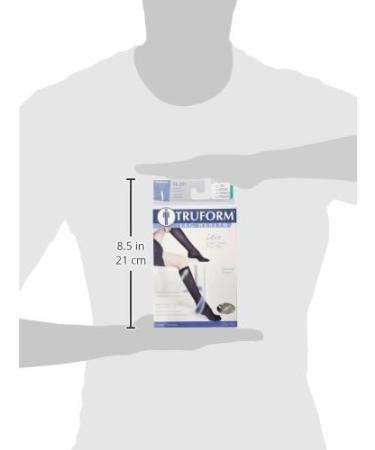 Truform Sheer Compression Stockings for Women - 15-20 mmHg Knee High Length Charcoal Diamond Pattern Medium (2 Pairs) - International Shipping Available - Buy Online on GoSupps.com