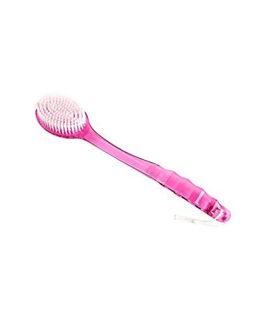 Bath Brush Back Body Bath Shower Sponge Scrubber Brushes with Handle Exfoliating Scrub Skin Massager Exfoliation Bathroom Brush (Pink)
