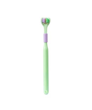 Cucufa three -pages -toothbrush autism sensory toothbrush borsth he toothbrush scratch tongue coating toothbrush for children and adults green green