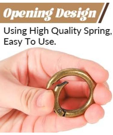 BESSTUUP 6pcs Spring Snap Hook Zinc Alloy Ring Clip - Handbag Shoulder Strap Keychain Keyring for Climbing - Bronze - Buy Online on GoSupps.com