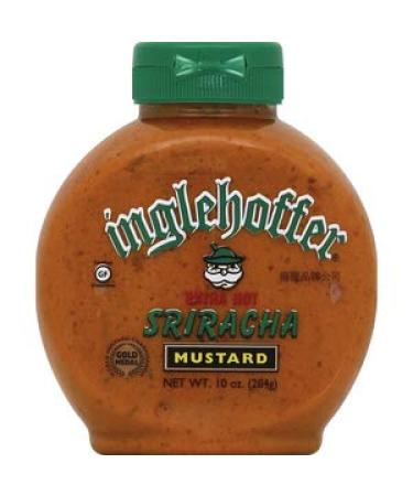 Inglehoffer Extra Hot Sriracha Mustard, 10.25 Ounce Squeeze Bottle 10 Ounce (Pack of 1)