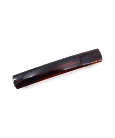 Classic Rectangular Hair Clips - Set of 4 Made in France Brown 7.5 x 1.2 cm - International Shipping Available - Buy Online on GoSupps.com