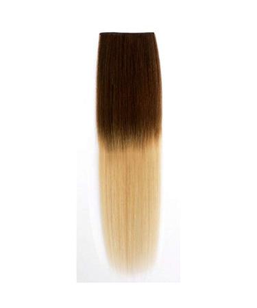 Forever Young UK Dip Dye Ombre 100% Human Hair Clip in Extensions Dark Brown to Light Blonde 3/613# (16")