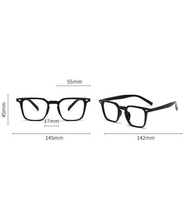 PARWANA Anti Eye Strain Reading Glasses +350 | Stylish Large Square Flat Light Mirror for Men & Women | Ideal Computer Readers - Buy Online on GoSupps.com