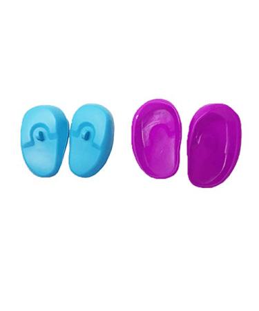 3 Pairs Waterproof Silicone Ear Covers Hairdressing Dye Coloring Ear Cover Earmuff Protectors Ear Cap Salon Hair Styling Tool for Hairdressing Shop and Home Personal Use (Random Color)