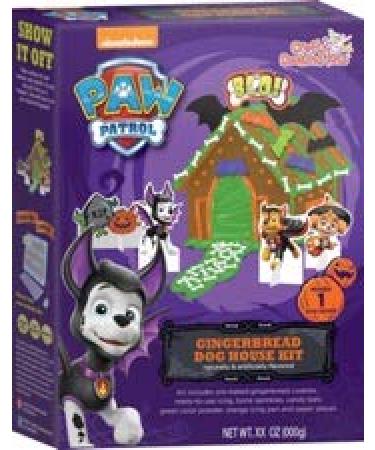 Paw Patrol Halloween Gingerbread Pup House - Crafty Cooking Kits - 12.88oz (365g) - Pre-baked Gingerbread Cookies Ready to Decorate - Includes Icing and Decorative Candies