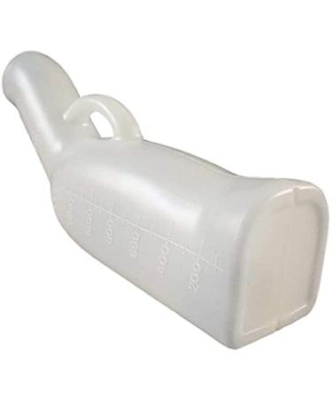 Men Long Curved Mouth Urinal Potty Urine Collection Containers Reusable Easy to Clean Portable White 1400ml