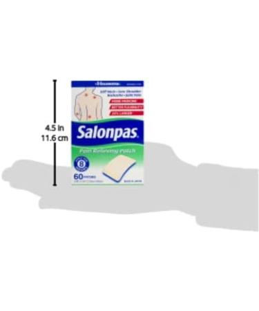 SALONPAS Pain Relief Patch - Size 60 | Fast-acting Transdermal Pain Relief - Buy Online on GoSupps.com