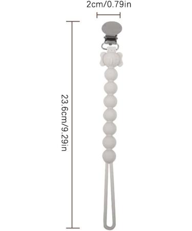 Kekafu Silicone Pacifier Clip for Baby Boys Girls - Beige Soothers Holder - Buy Online on GoSupps.com
