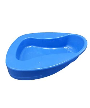 Healthcare Bedpan Firm Thick Plastic Stable Potty for Women Men Elderly Female Male Children - Portable and Easy to Use(Blue)