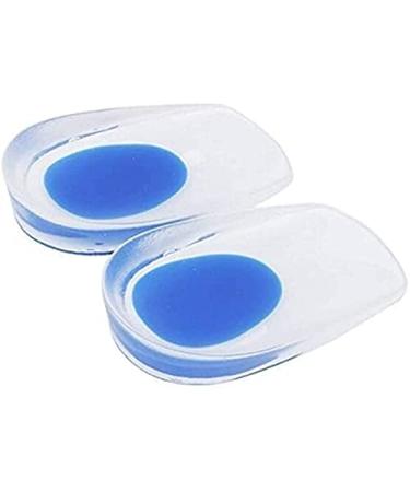 Heel spur insoles 1 pair of gel heel pads silicone heel protector gel heel cup support pads for plantar fasciitis (large)