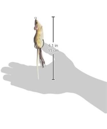 LiveTarget Hollow Body Mouse Brown White 2.25 - Realistic Design for Topwater Fishing - Buy Online on GoSupps.com