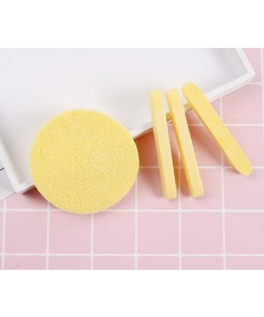 WOIWO 12 Pcs Compressed Facial Cleaning Sponges - Yellow Round Wash Puff for Gentle Skin Care | International Shipping Available - Buy Online on GoSupps.com
