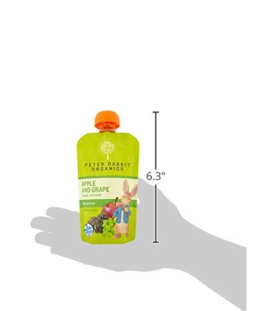 Peter Rabbit Organics Apple Grape Fruit Snacks - 100% Pure, 4oz Squeeze Pouches (10-Pack) - Buy Online on GoSupps.com