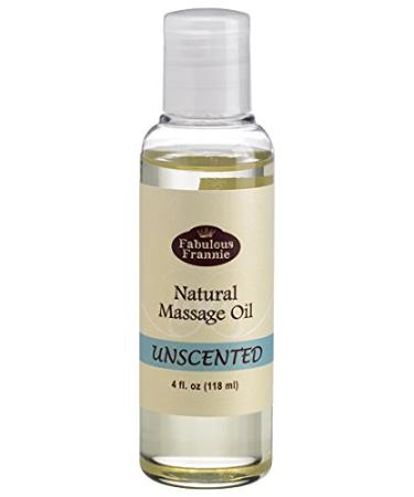 Fabulous Frannie Massage Oil Unscented 4oz Natural A Base Oil for Aromatherapy, Essential Oil or Massage use. Made with Safflower, Grapeseed, Sweet Almond and More