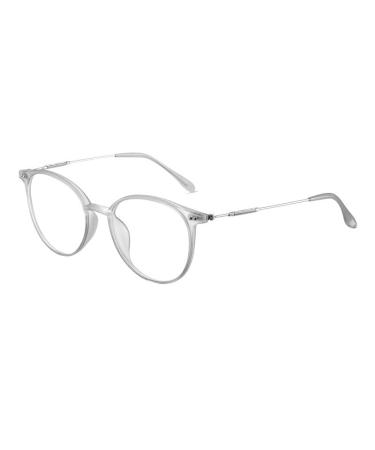 Stylish Round Reading Glasses Anti Blue Light Computer Readers Anti Eye Strain Flat Light Mirror Eyeglasses +1.00 C3