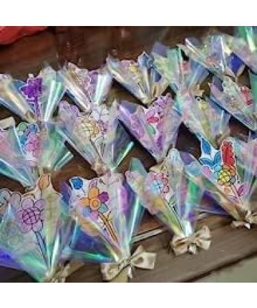 shareluck 1 Roll 50ft Iridescent Cellophane Wrap Easter-Rainbow Wrapping Film (50' Long x 17" Wide) Colored Film Roll to Wrap Gift Baskets  Flower  DIY Craft for Holiday  Christmas  Decor. Iridescent-pink 17"Wide x 50'Long - Buy Online on GoSupps.com