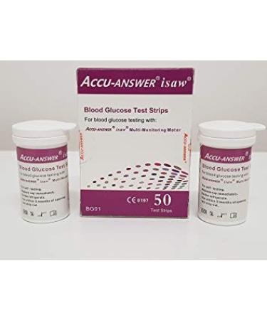 Accu-Answer Blood Glucose Test Strip 50 strips - Compatible with Accu-Answer Monitoring Device
