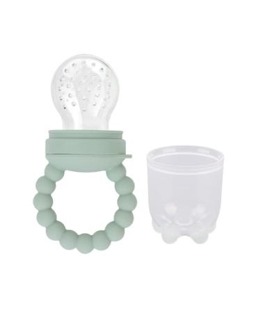 Baby Fruit Food Feeder Pacifier Teether for Babies 4 M+ Milk Frozen Set 2in1 Teether Toy Made of Soft Silicone Feeder for Infant Safely Self Feeding BPA-Free Grey-green - Buy Online on GoSupps.com