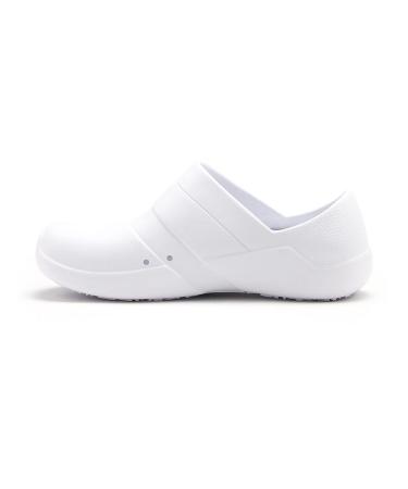 Anywear Journey Nurse Shoes Injected Molded EVA Slip-On Garden Shoes Chef Shoes 6 White
