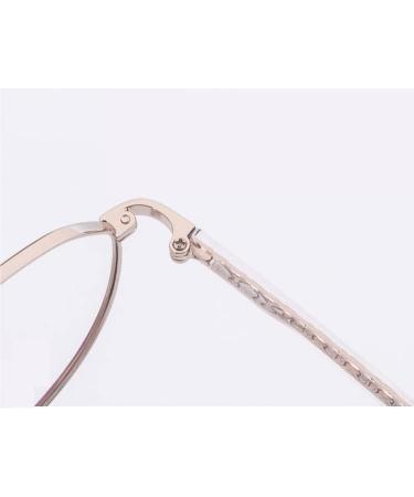 PARWANA Designer Eyewear Reading Glasses | Anti Eye Strain Computer Readers for Men & Women | Stylish Black & Rose Gold Round Flat Light Mirror +200 - Buy Online on GoSupps.com