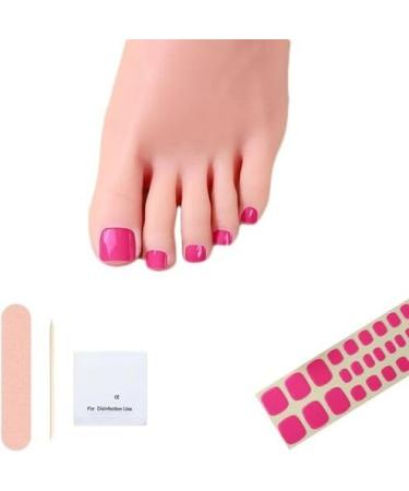 Cmeilau 2024 New Semi-Cured Gel Nail Strips for Toes Firm Gel Nail Strips for Toes Set Ultra Glossy Long-Lasting Waterproof (#BSJ-0067)