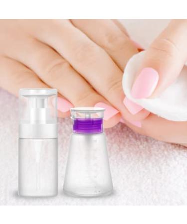 XILAZAB Push Down Pump Dispenser 2-Pack: Lockable One-Touch Bottles for Acetone, Nail Polish Remover 180ML + 100ML - Buy Online on GoSupps.com