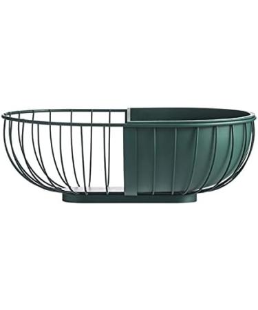 Fruit Bowl Wrought Iron Fruit Basket Metal Wire Hollow Out Drain Bowl Snacks Storage Dish Stand for Living Room Kitchen Fruit Plate (Color : Green) (Green) - Buy Online on GoSupps.com