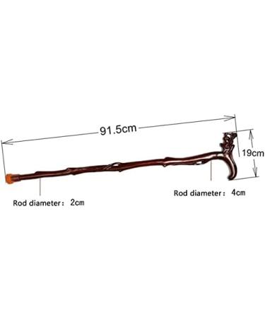 Wooden Walking Stick Solid Cane Wooden Walking Stick Solid Wood Old Wooden Faucet Stick Pear Wood Cane Hand-Carved Grandma/Grandpa 91.5Cm Durable - Buy Online on GoSupps.com