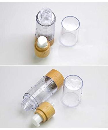 VASANA 2PCS Airless Pump Bottles Empty Refillable Plastic Vacuum Emulsion Bottle Lotion Dispenser Cosmetics Vials Containers With Bamboo Pump Head For Cream Essential Oils Liquid Cleanser Shower Gel 30ml/1oz - Buy Online on GoSupps.com