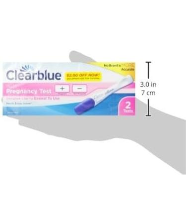 Clearblue Rapid Detection Pregnancy Test - 2 Count | Fast Results | Easy to Use - Buy Online on GoSupps.com