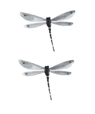 Dragonfly Temporary Tattoo Sticker Set of 12 - Watercolor Waterproof Body Art for Women, Girls, Kids - Party Favor - 10.5X6cm (SF160) - Buy Online on GoSupps.com