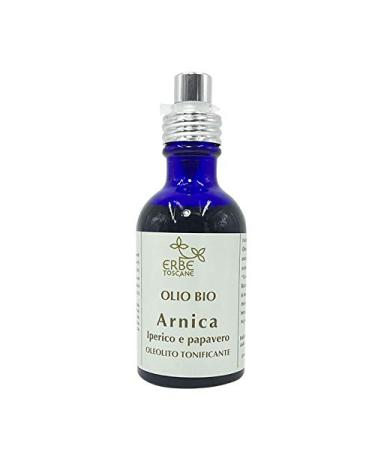 ERBE TOSCANE Organic oil Arnica Hyperco and Papavero (Oleolito) 50 ml - Pure Concentrate of Nature - Handmade in Tuscany