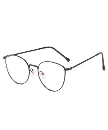 PARWANA Sturdy Reading Glasses Anti UV Computer Readers Anti Blue Light Flat Light Mirror Eyewear for Women/Men +0.00 Black