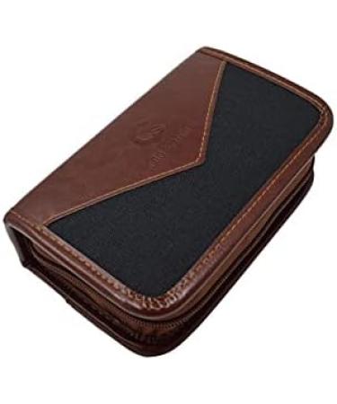 Glo-Earth Shoe Shine Kit Shoe polish Kit Premium Quality Travel Brush Kit Horse Hair Brush Polish Black Neutral Buff Quality Premium PU Leather Gift - Buy Online on GoSupps.com